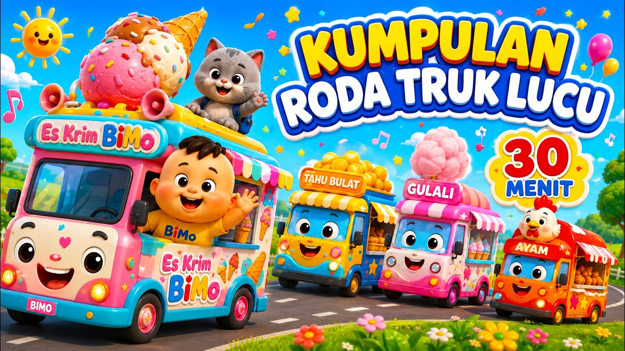 Kumpulan Lagu Truk Lucu🚚🎵| Roda Roda Truk - Truk Es Krim • Truk Ayam • Truk Sawit • Truk Tahu Bulat✨