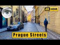 Prague Walking Tour: Exploring back streets in Old Town 🇨🇿 Czech Republic 4k HDR ASMR