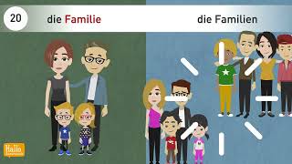 Learn and understand 50 essential words with 2 examples each | A1 German course @hallodeutschschule