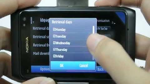 Nokia N8: Email Retrieval Settings