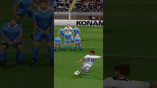 The perfect free kick! | ISS Pro Evolution #Shorts #PS1