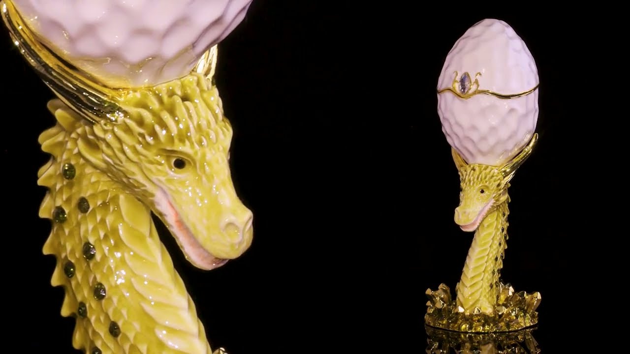 Golden Dragon Head White Egg | Keren Kopal