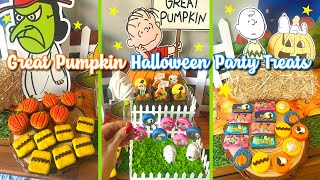 Great Pumpkin Halloween Party Table Treats | DIY Halloween Candy Table Treats
