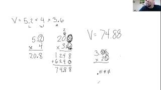 Finding Volume with Decimal & Fraction Measurements