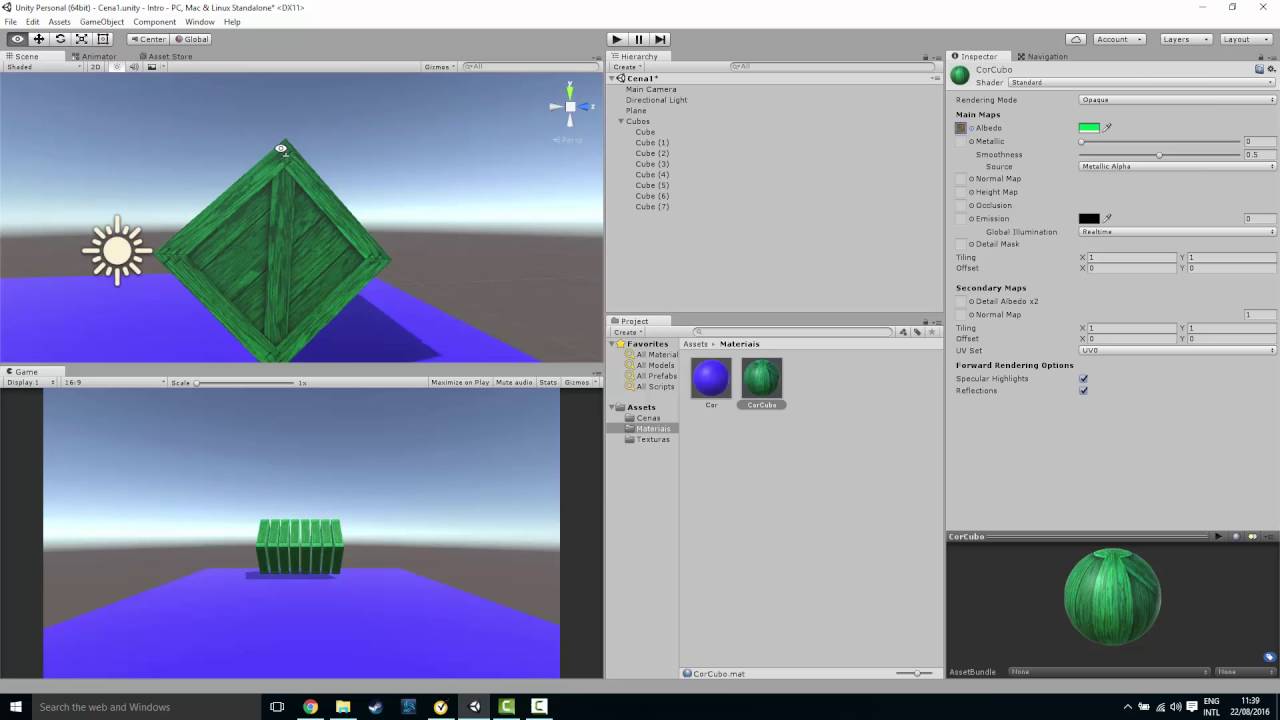 Unity 3D - Aula 2 - Viewport, Importando Assets e Criando uma Cena ...