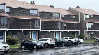 Brutal Spring Weather on Cape Cod | Ice Pellets, Wind & Rain from Roof Deck