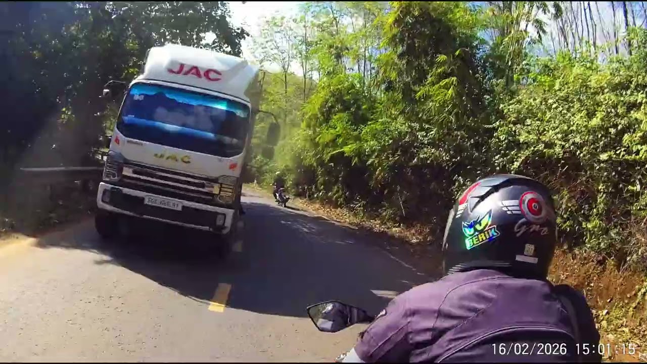 20260216 Cam1 DT725 & DT721 Từ Lộc Bảo đổ đèo Lộc Bắc xuống Đạ Tẻh và đi tiếp tới QL20 Madaguoi