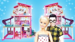 🎀BARBIE &amp; KEN MORNING ROUTINE🎀SET UP DREAM HOUSE 3 STORY🎀DOLLHOUSE 🎀BARBIE MATH ROUTINE