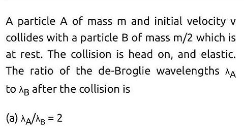 A particle A of mass m and initial velocity vcollides with a particle B of mass m/2 | JEE Mains -17😎