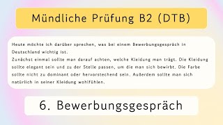 B2 Beruflich Mündliche Prüfung Teil 1 6. Bewerbungsgespräch