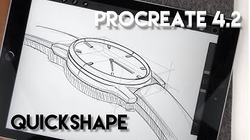 Procreate 4 2 | Sketching a watch with the QuickShape function