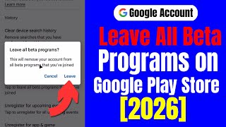 How to Leave All Beta Programs on Google Play Store [2026] Wealth