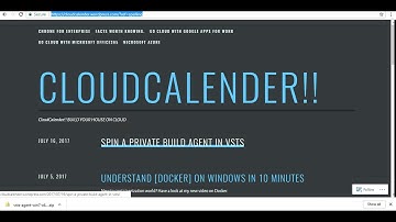 Private Build Agent (windows) on VSTS