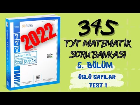 (2022) 345  TYT Matematik Soru Bankası Üslü Sayılar Test 1
