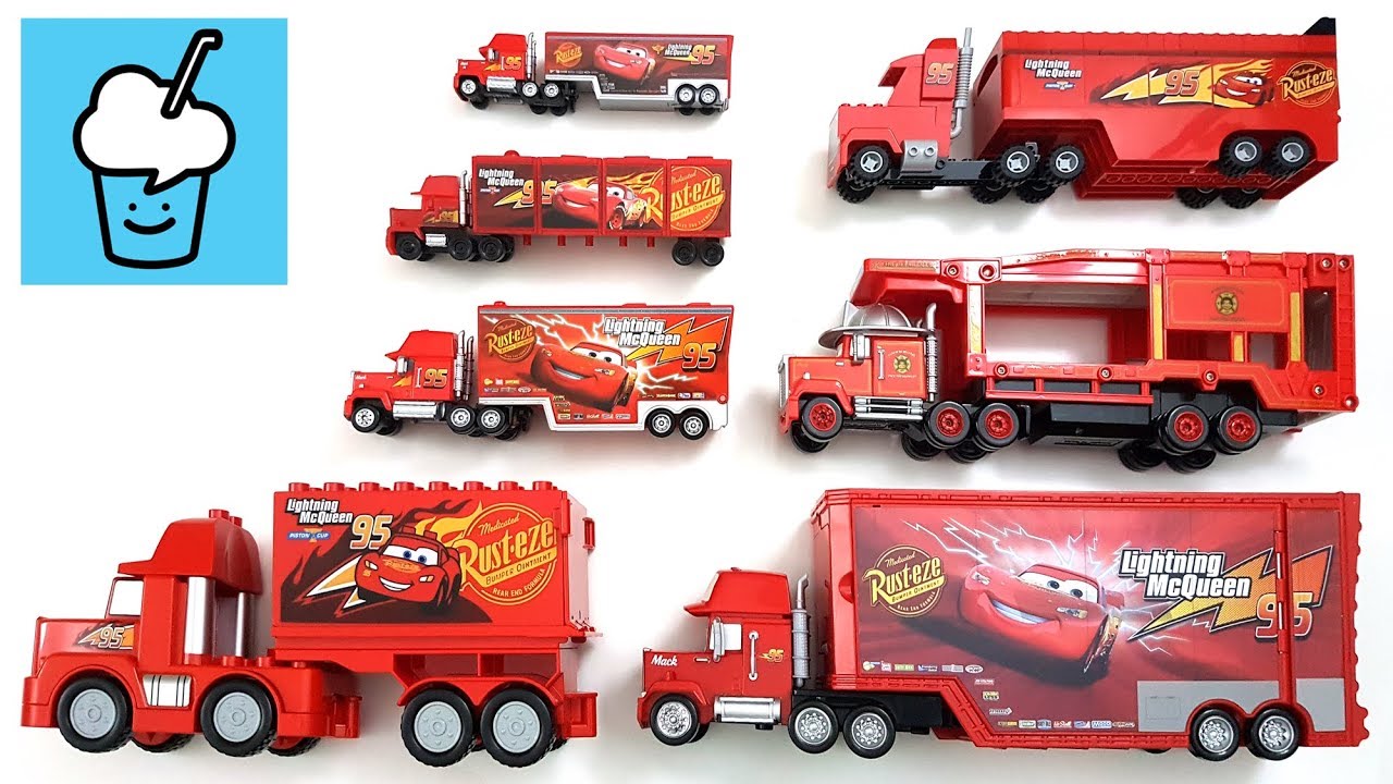 Disney Pixar Cars Mack Truck Lightning Mcqueen With Lego Duplo Tomica