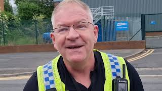 idiot copper stops me for a marker on car from an inspector in Manchester ha ha ha unedited footage