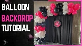 Balloon Backdrop #balloonarch #balloongarland #balloonbackdrop #balloontutorial