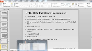 SPSS Frequencies and Crosstabulations
