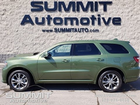 2020 DODGE DURANGO GT PLUS AWD F8 GREEN METALLIC WALK AROUND REVIEW