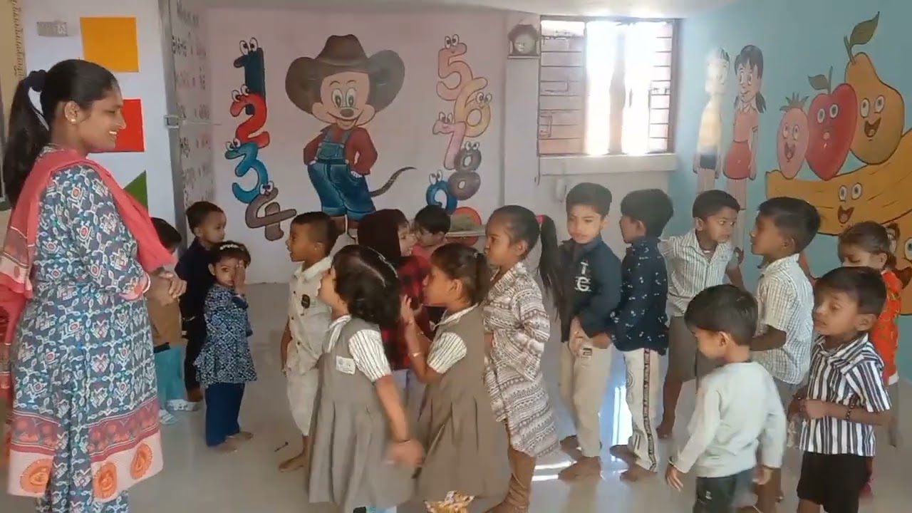 થીમ પૃથ્વી🌍 અને સૃષ્ટિનું પુનરાવર્તન બાળકોને 🌙ચાંદો☀️ સુરજ રમત દ્વારા સમજણ🧑‍🤝‍🧑👭🌄🌅🌃🌌