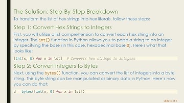 Converting Hex Strings to Hex Literals in Python