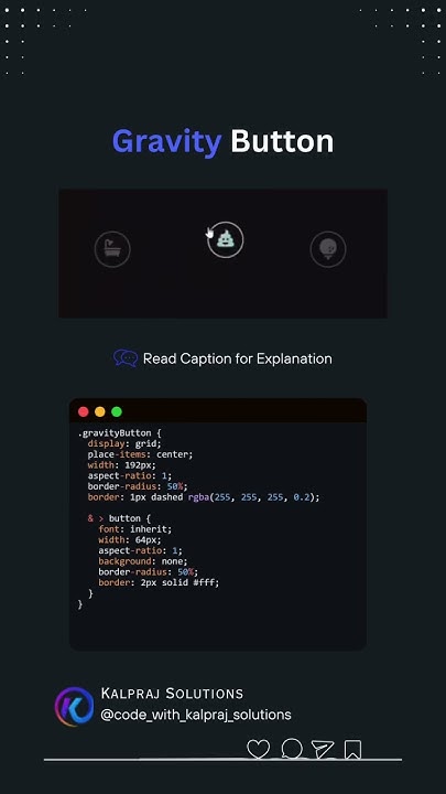 Create a Futuristic Gravity Button for Your UI with CSS! 🌀 - YouTube