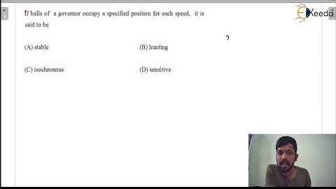 Practice Question: Isochronous Governor | Governor | GATE Theory of Machines and Vibrations