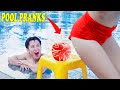 TRY TO NOT LAUGH CHALLENGE Must Watch New Funny Video 2020_ Funny Pool Pranks Wars