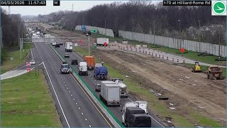 Hilliard Rome Road ramp to I-70 WB to close starting Monday for construction