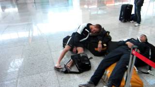 Ankara Airport: The Goalies Take a Snooze