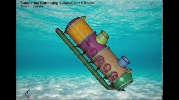 LS-DYNA Submarine Impact on Sea Floor at 10 knots