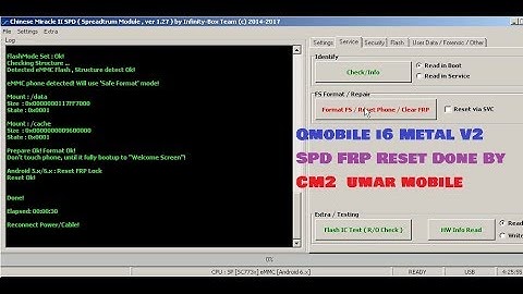 Qmobile i6 Metal One V2 SPD FRP Reset Done By CM2