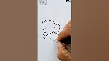 How to draw an elephant 🐘 shorts || elephant drawing tutorial || #simple #drawing #shorts