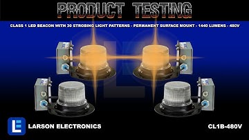 Class 1 LED Beacon with 30 Strobing Light Patterns - Permanent Surface Mount - 1440 Lumens - 480V