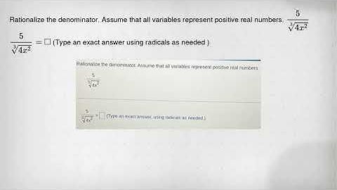 Rationalize the denominator. Assume that all variables represent positive real numbers. (5)/(sqrt [3