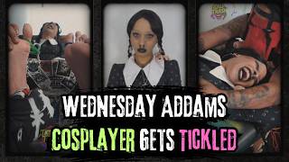 Wednesday Addams Cosplayer Gets Tickled...