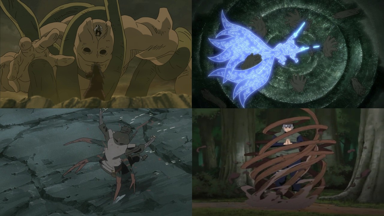 Naruto All of Mokuton / Wood Style Jutsu 木遁 (術) - YouTube