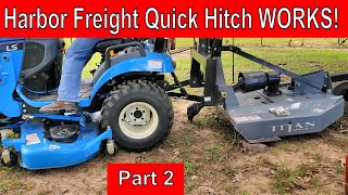 Harbor Freight 3 Point Quick Hitch Adapter Works LS Tractor PT2