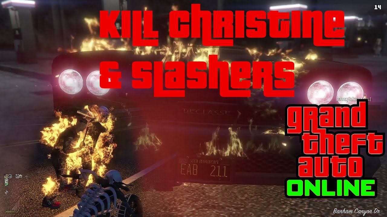 HOW TO KILL CHRISTINE PHANTOM CAR and the SLASHERS Gta 5 Online