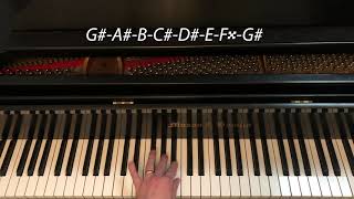 G-sharp Harmonic Minor Scale