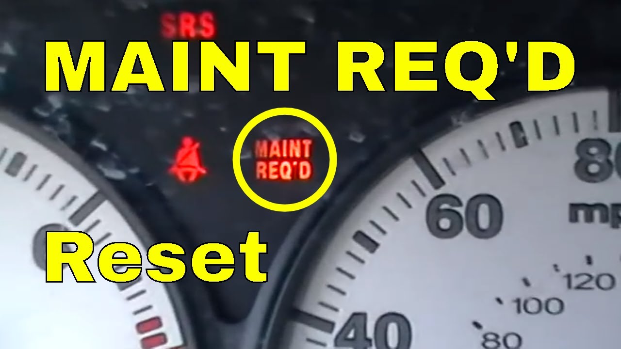Honda civic maint reqd light reset maintenance required - YouTube