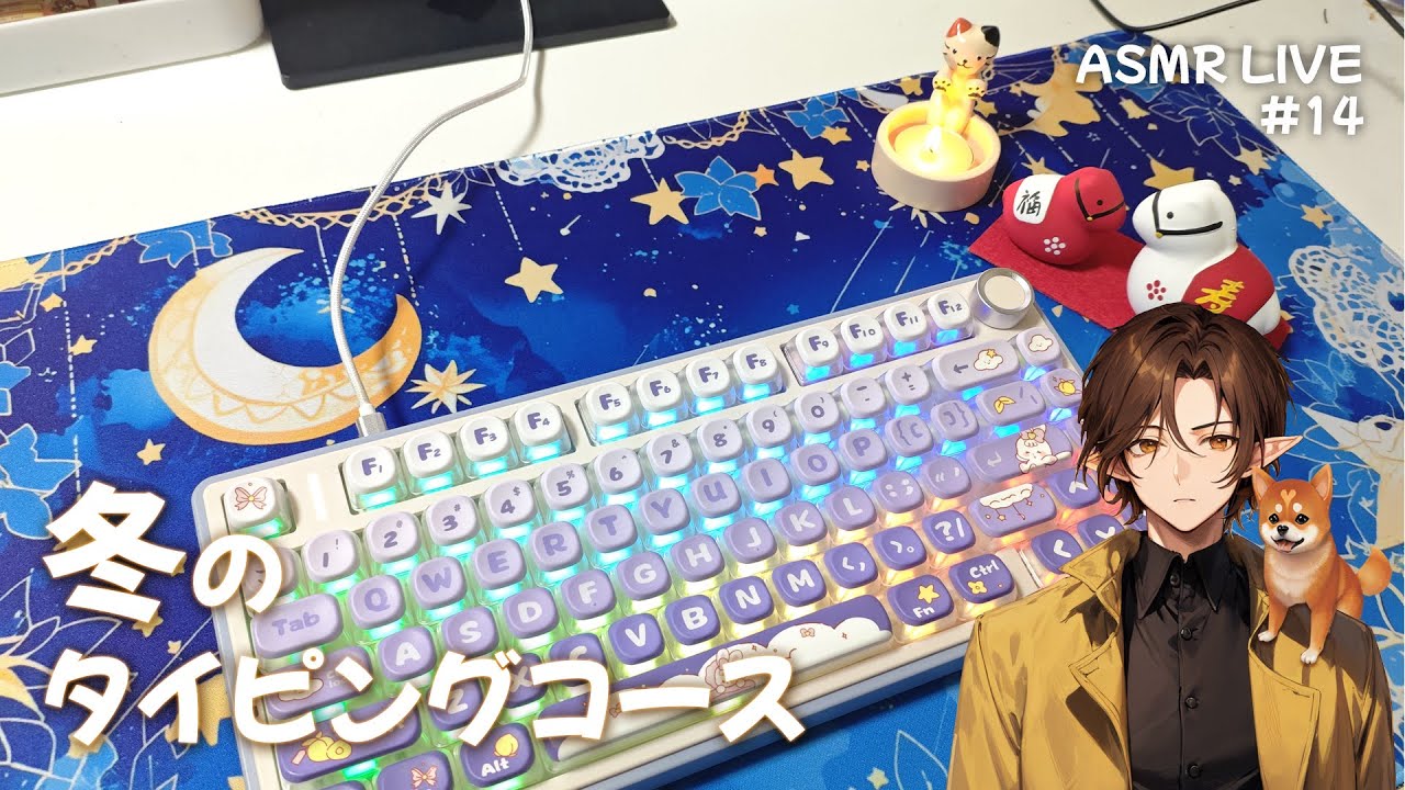 【ASMR LIVE】#14 冬のタイピングコース | Keyboard Typing Sounds
