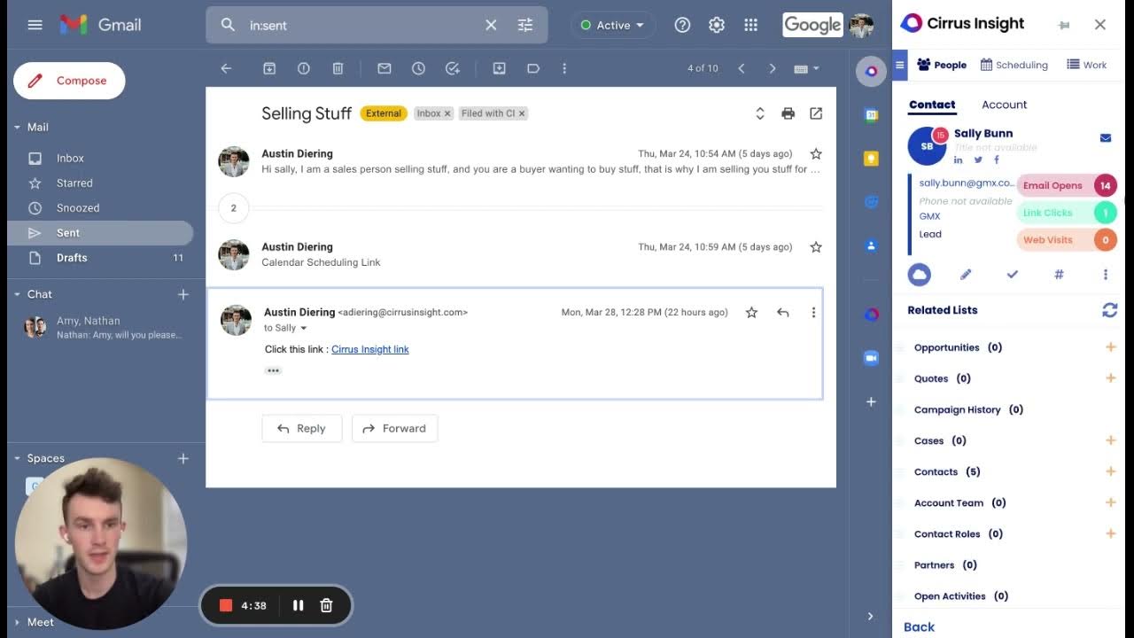 How to see email opens links clicked and websites listed all from 