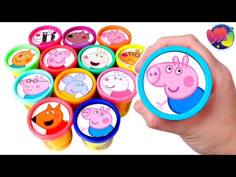 SORPRESAS DIVERTIDAS de PEPPA PIG y PLAY DOH 🌈 🐷 🎉  Videos de Peppa Pig para niños