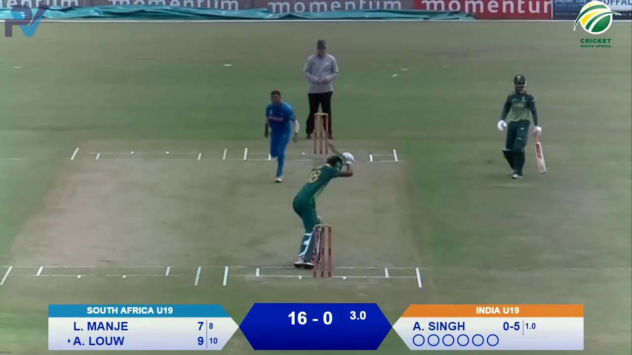 South Africa U19 Vs India U19 2nd Odi Youtube