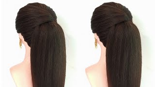 under 2 minute ponytail hairstyle // high ponytail // teenage girls hairstyle // easy hairstyle
