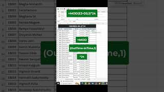 🚀 Calculate Working Hours in Excel with One Simple Formula! ⏰📊 #excel #microsoftexcel