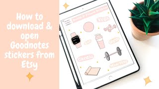 How to download & open digital Goodnotes Stickers from Etsy screenshot 4
