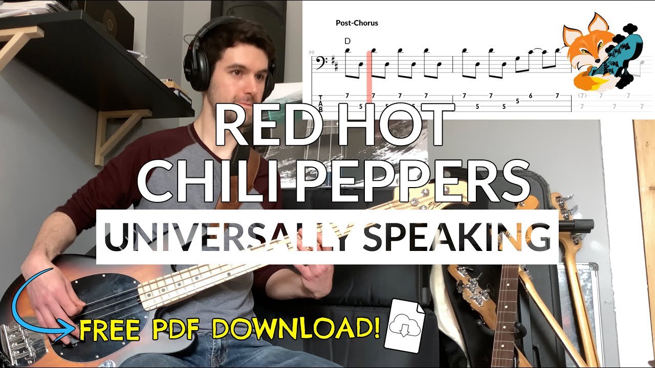 Red Hot Chili Peppers Universally Speaking (Bass Cover) Bass TAB Download YouTube