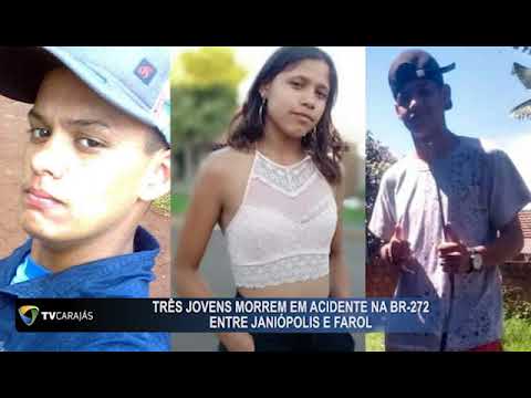 Muita comoção no velório dos três jovens que morreram no acidente da BR 272 em Janiópolis